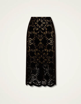 Pencil Skirt La DoubleJ: Vaudeville Brown SKI0011EMB036