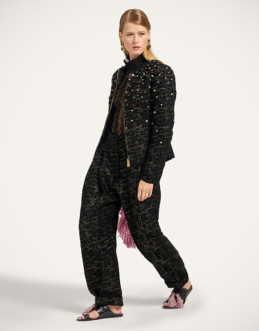 9 To 5 Jacket La DoubleJ: Bicolor Black JAC0200WOL040