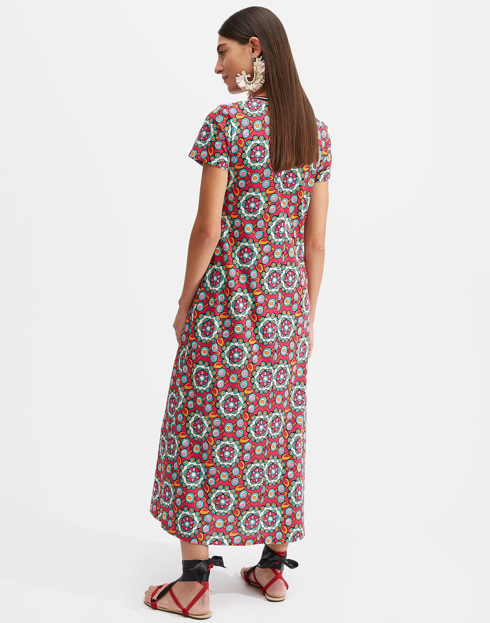 Sporty Swing Dress La DoubleJ: Kaleidoscope Fuxia Sporty Swing Dress LaDoubleJ: Kaleidoscope Fuxia DRE0247JER002