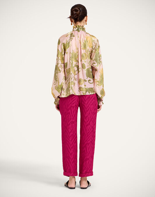 Sigaretta Pants La DoubleJ: Animalier Raspberry TRO0215JCQ118