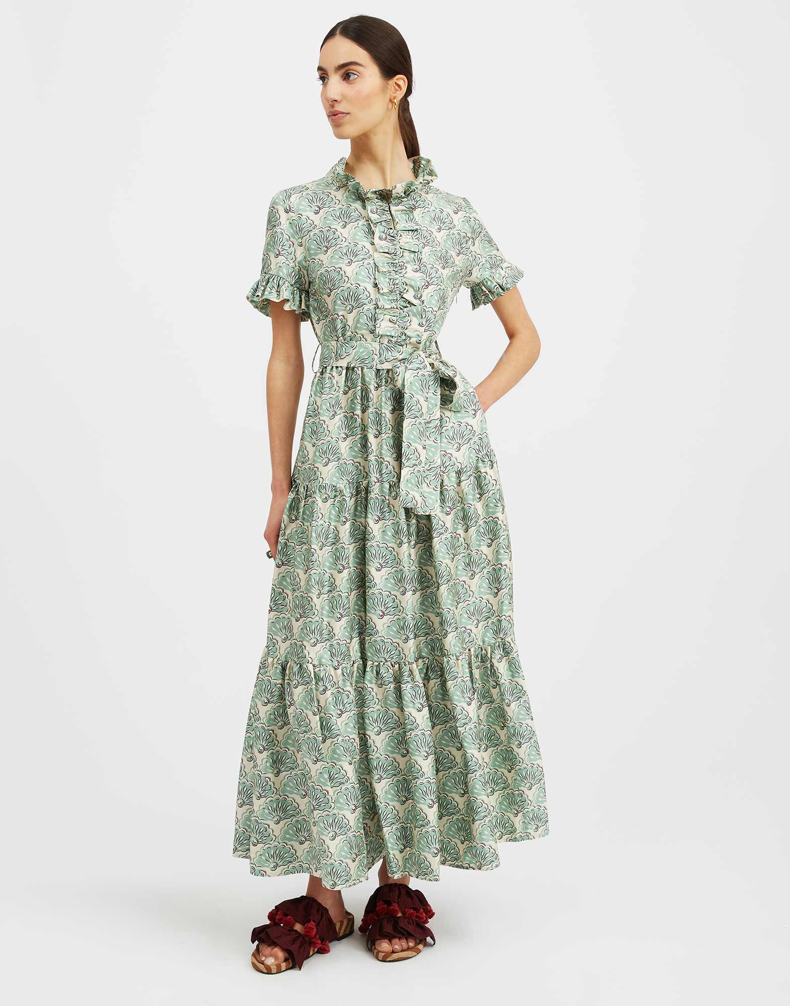 Long And Sassy Dress La DoubleJ: Fans Mint Long And Sassy Dress La DoubleJ: Fans Mint DRE0017SIL001