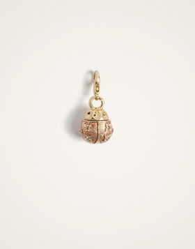Lady Scarab Charm La DoubleJ: 24K Gold Plate & Rhinestone CHM0022MET002