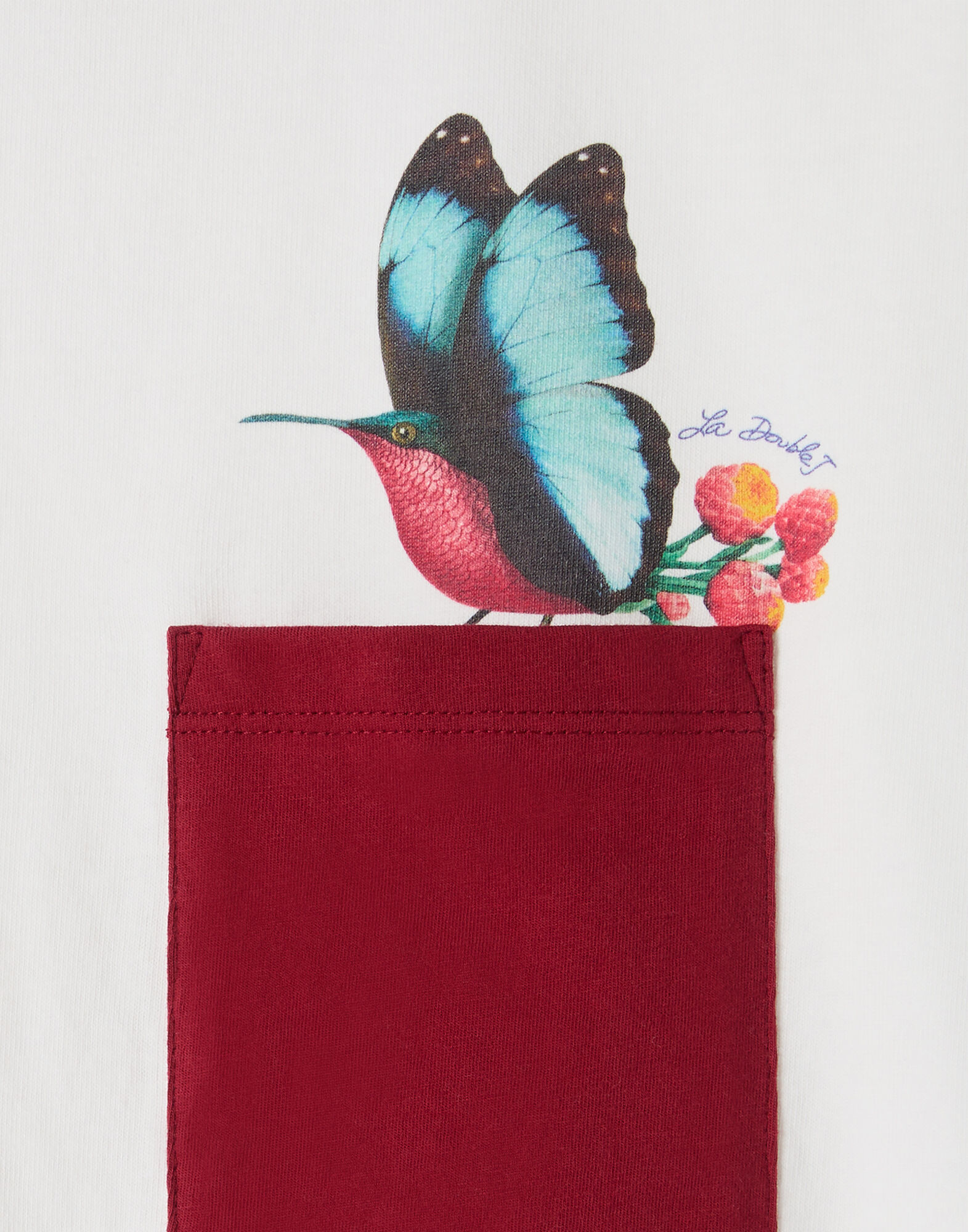 High Vibe Tee La DoubleJ: Butterbird White High Vibe Tee La DoubleJ: Butterbird White TSH0070JER079