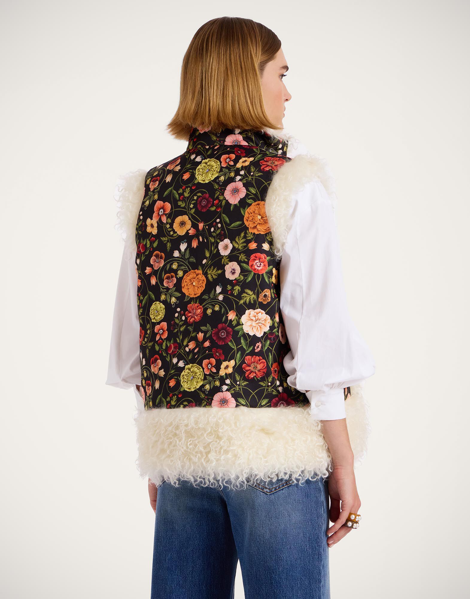 Sleeveless Folk Jacket La DoubleJ: Botticelli Black Sleeveless Folk Jacket La DoubleJ: Botticelli Black JAC0046JER034
