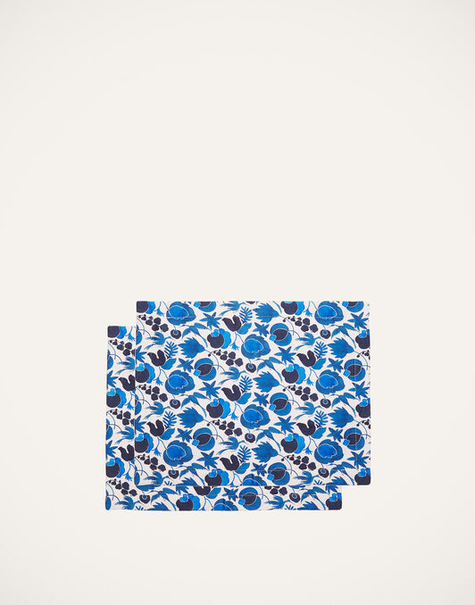 Placemat Set Of 2 La DoubleJ: Wildbird Blu Small Placemat Set Of 2 La DoubleJ: Wildbird Blu Small TBM0001LIN005
