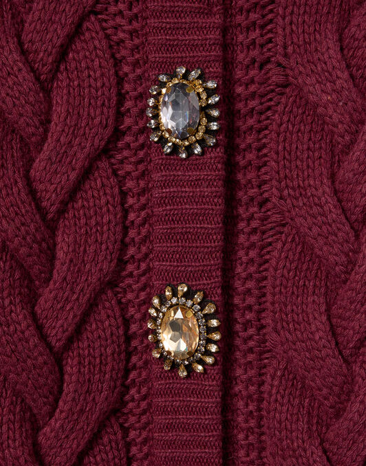 Portrait Cardigan La DoubleJ: Solid Burgundy PUL0211KNI120