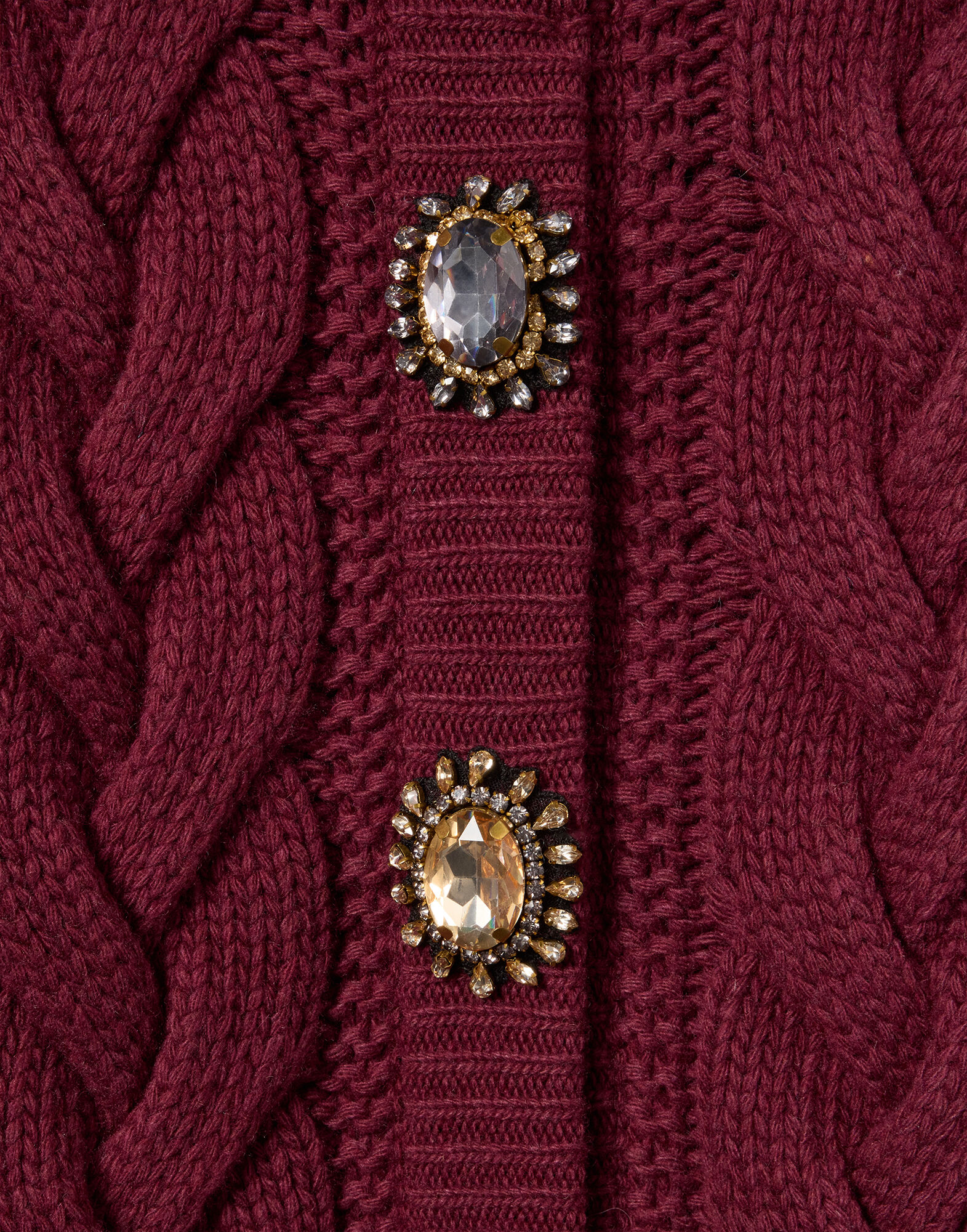 Portrait Cardigan La DoubleJ: Solid Burgundy PUL0211KNI120