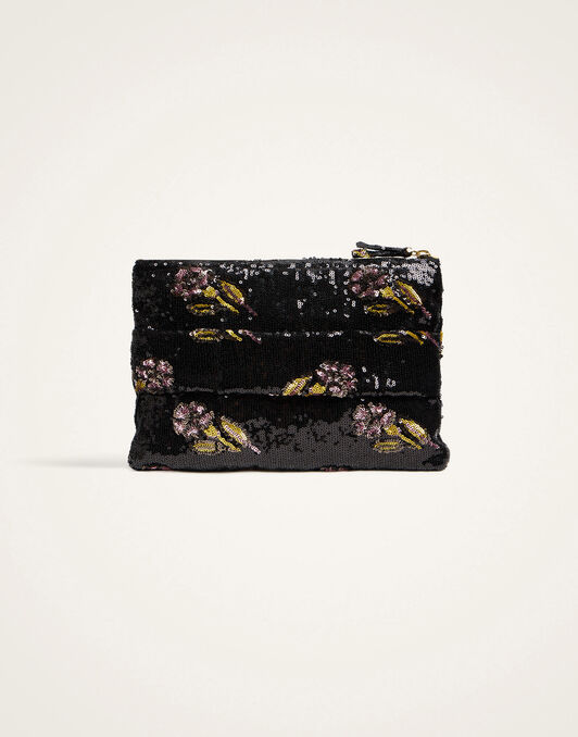 Ruffle Pochette La DoubleJ: Mayfair Black BAG0071PAI007
