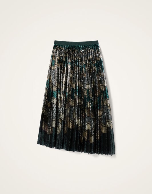 Accordion Skirt La DoubleJ: Frills Placée Dark Green Accordion Skirt La DoubleJ: Frills Placée Dark Green SKI0183PAI023