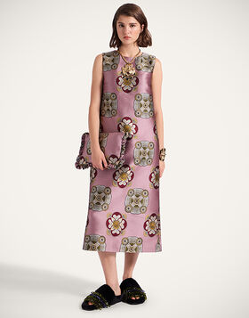 Column Dress La DoubleJ: Nucleus Dusty Pink DRE0389JCQ114
