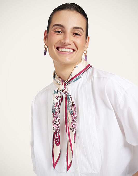 Diamond Scarf La DoubleJ: Wispy Placée Ivory Diamond Scarf La DoubleJ: Wispy Placée Ivory SCA0105SIL006