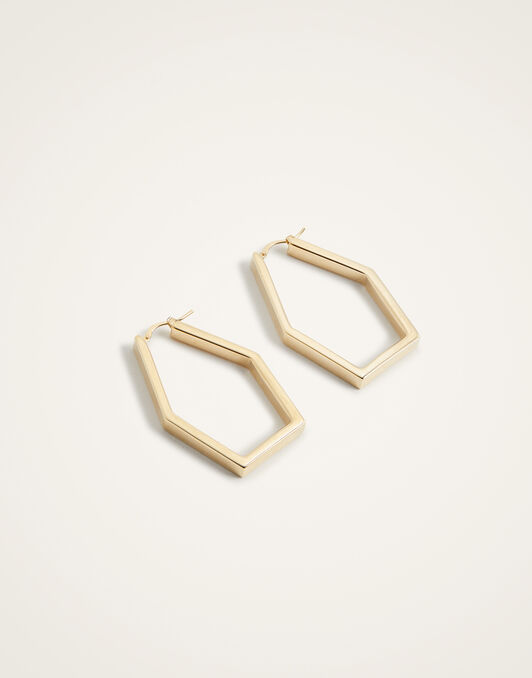 Portal Hoops La DoubleJ: 24k Gold Plate Portal Hoops La DoubleJ: 24k Gold Plate EAR0053BRA003