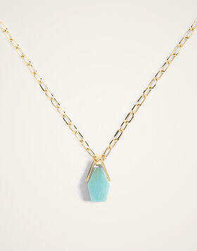 Portal Necklace La DoubleJ: 24K Gold Plate & Amazonite NEC0021BRA003