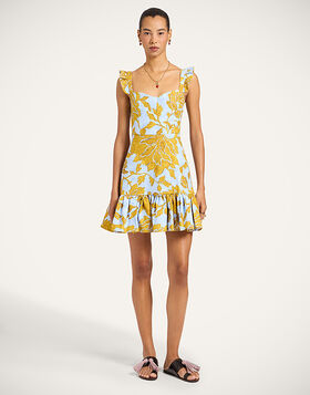 Mini Gingerbread Dress La DoubleJ: Tangle Light Blue DRE1181COT005
