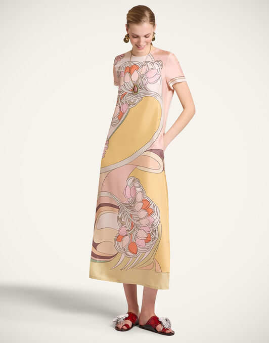 Swing Dress La DoubleJ: Tulip Placée Pale Pink DRE0128SIL026