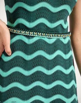 Better Together Belt La DoubleJ: Bicolor Mint & Dark Green BEL0011ROP001