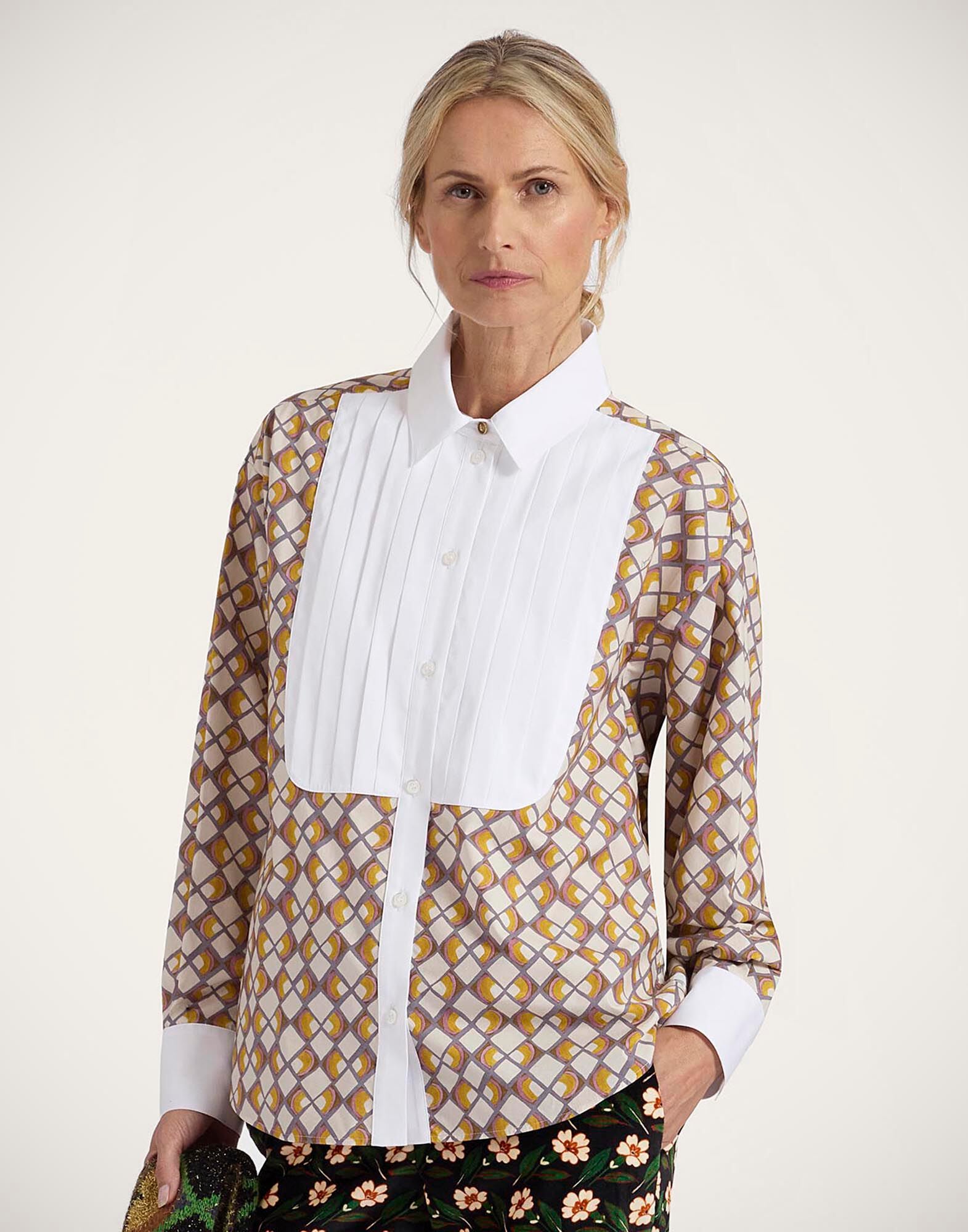 Peggy Shirt La DoubleJ: Half-Light Micro Cream Peggy Shirt La DoubleJ: Half-Light Micro Cream SHI0115COT001