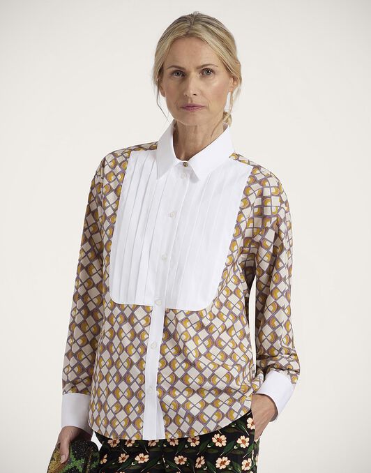 Peggy Shirt La DoubleJ: Half-Light Micro Cream Peggy Shirt La DoubleJ: Half-Light Micro Cream SHI0115COT001