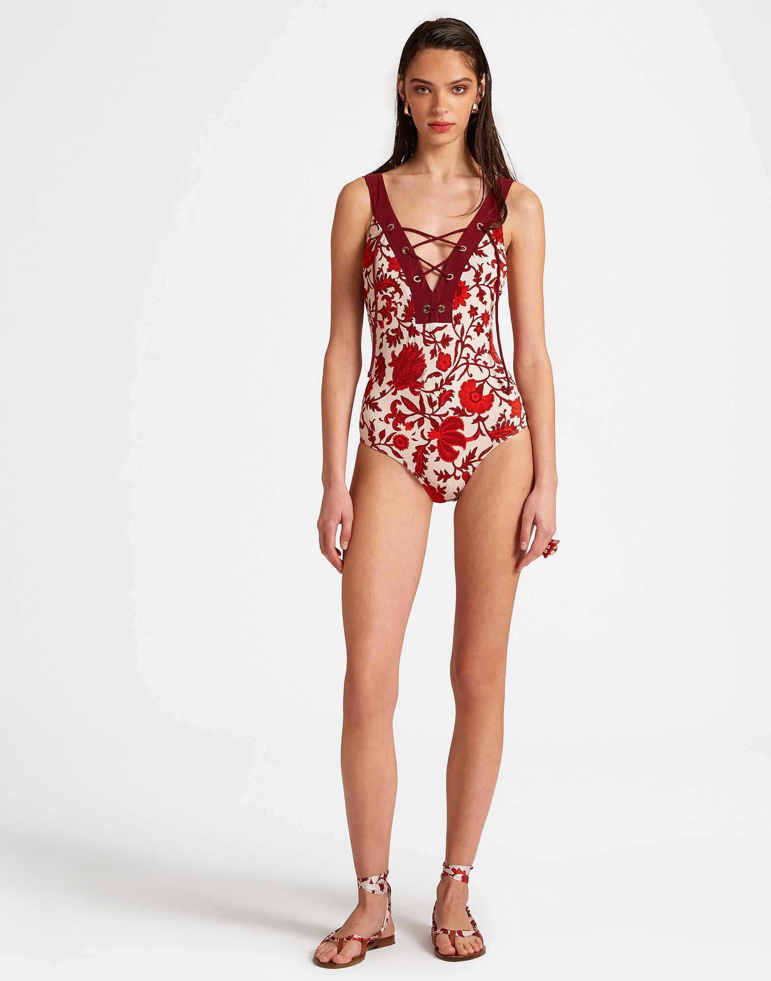 Daiquiri Suit La DoubleJ: Dragonflower Mini Red Daiquiri Suit La DoubleJ: Dragonflower Mini Red SWI0067LYC001