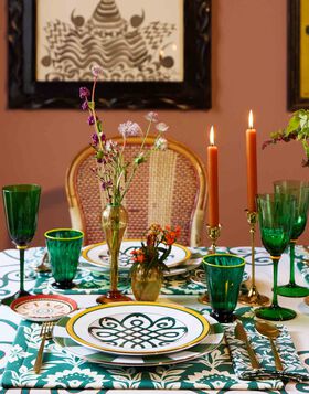 Rainbow Glass Set of 2 La DoubleJ: Green GLA0014MUR001