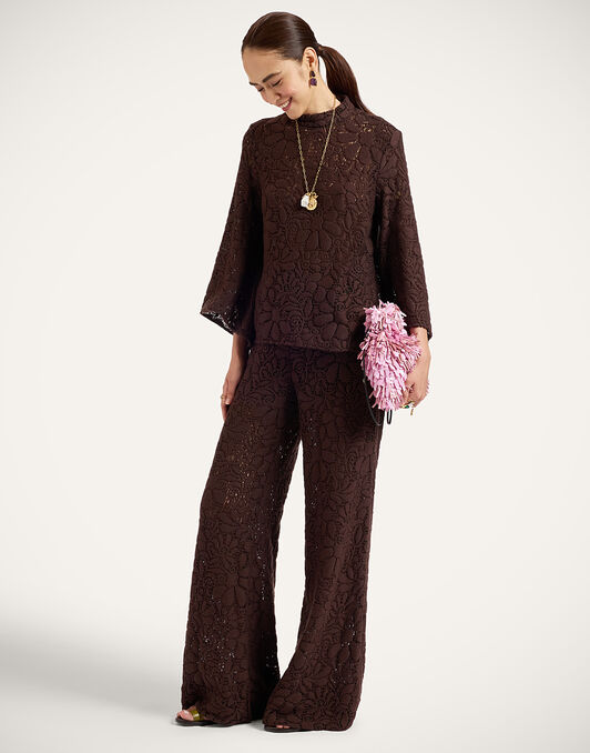 Lacey Palazzo Pants La DoubleJ: Solid Chocolate Lacey Palazzo Pants La DoubleJ: Solid Chocolate TRO0185LAC003