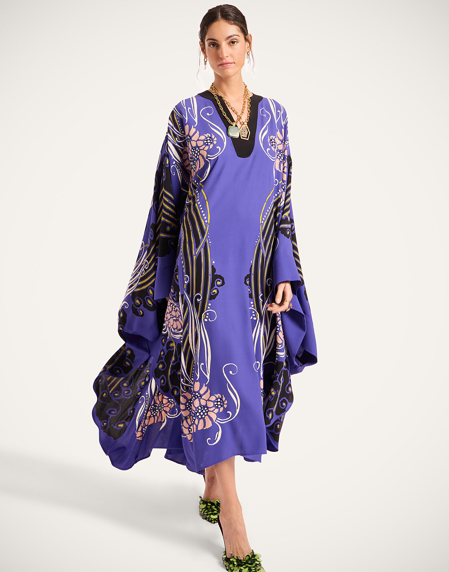 Karis Kaftan La DoubleJ: Atlantis Placée Purple DRE0935VIS027