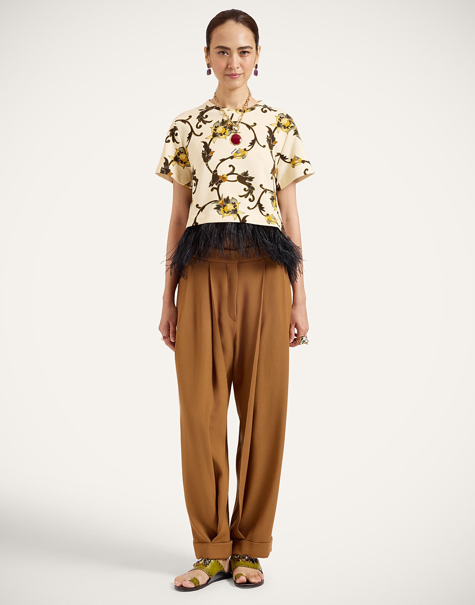 Pleated Pants La DoubleJ: Solid Tobacco Pleated Pants La DoubleJ: Solid Tobacco TRO0214VIS035