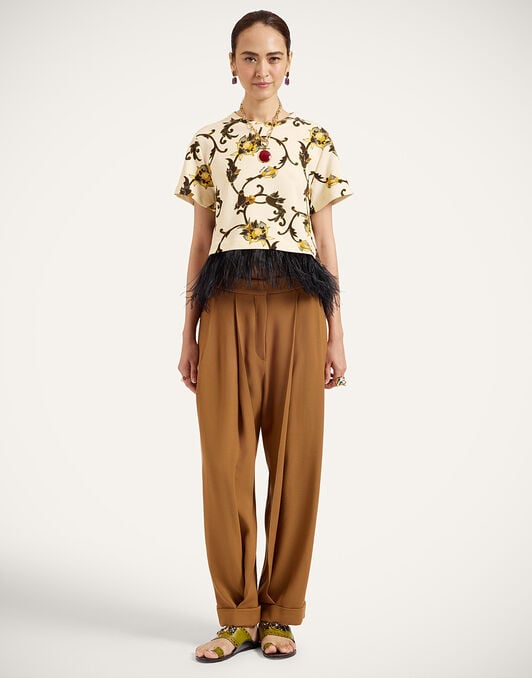 Pleated Pants La DoubleJ: Solid Tobacco Pleated Pants La DoubleJ: Solid Tobacco TRO0214VIS035