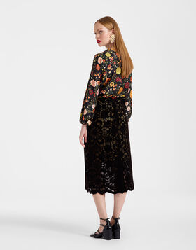 Pencil Skirt La DoubleJ: Vaudeville Brown SKI0011EMB036