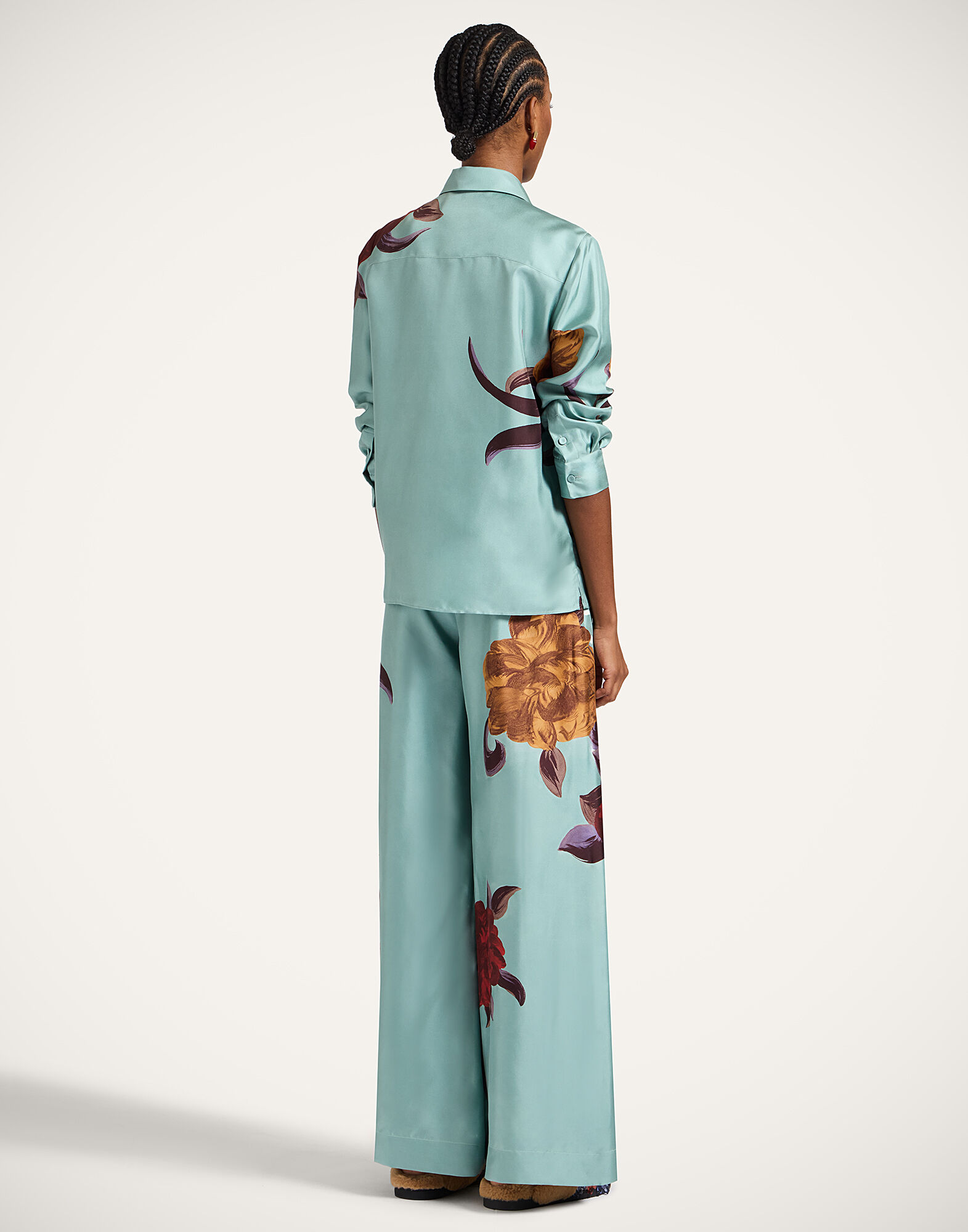 Palazzo Pants La DoubleJ: Peony Placée Light Blue TRO0026SIL006
