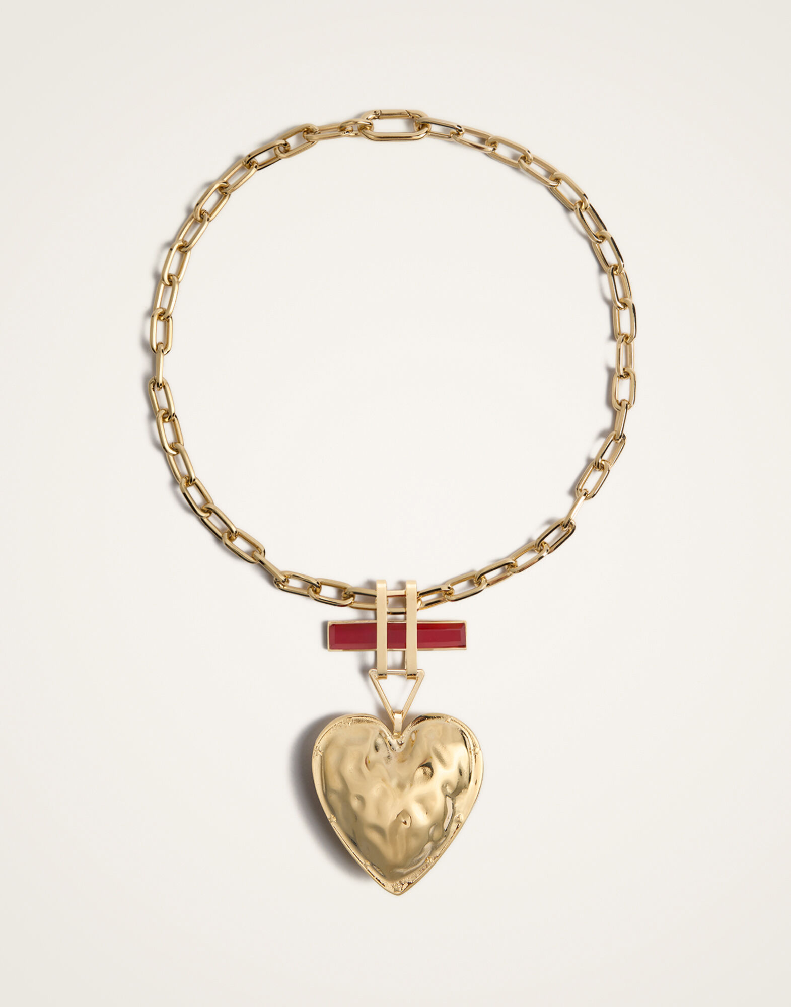 Love Necklace La DoubleJ: 24k Gold Plate & Carnelian Love Necklace La DoubleJ: 24k Gold Plate & Carnelian NEC0029BRA003