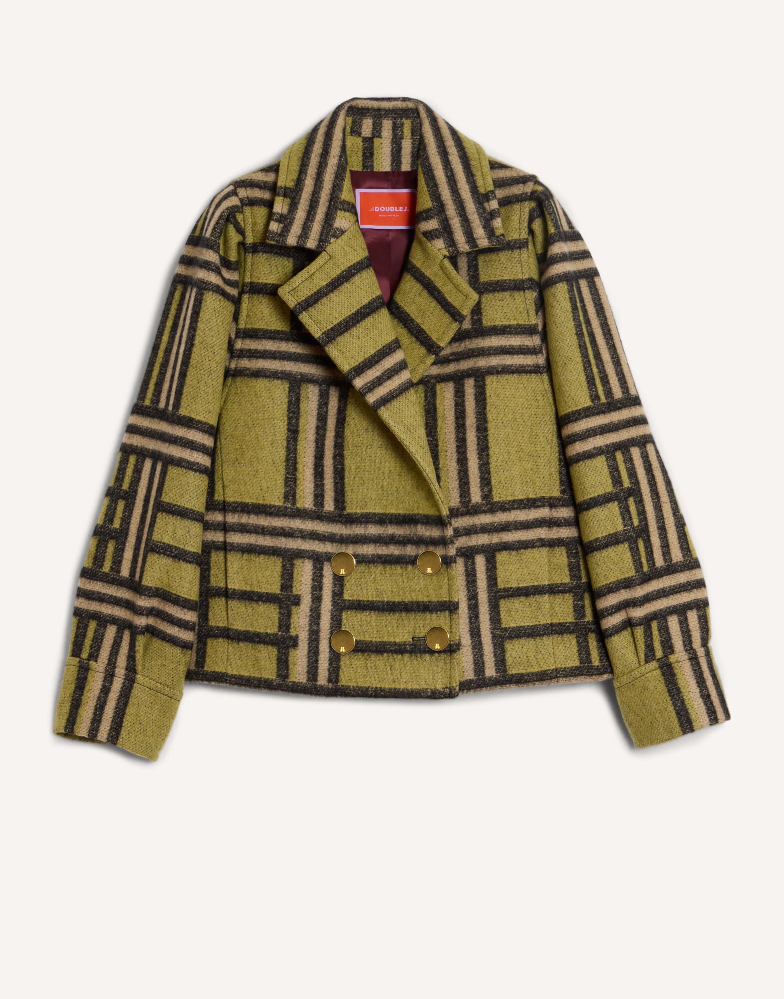 Victoria Jacket La DoubleJ: Kells Check Green JAC0201WOL038