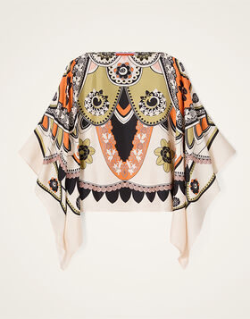 Foulard Top La DoubleJ: Plume Placée Ivory TOP0195SIL029