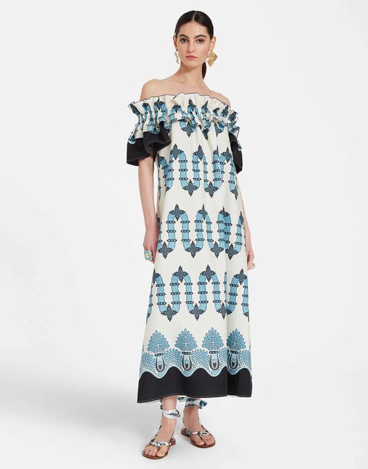 Breakfast Dress La DoubleJ: Scirocco Placée Ivory DRE0331COT039