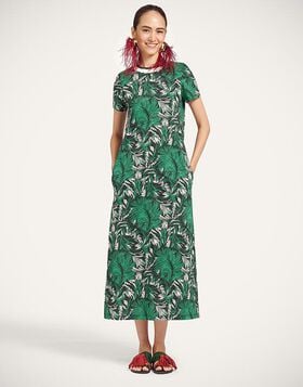 Sporty Swing Dress La DoubleJ: Quill Green DRE0247JER002