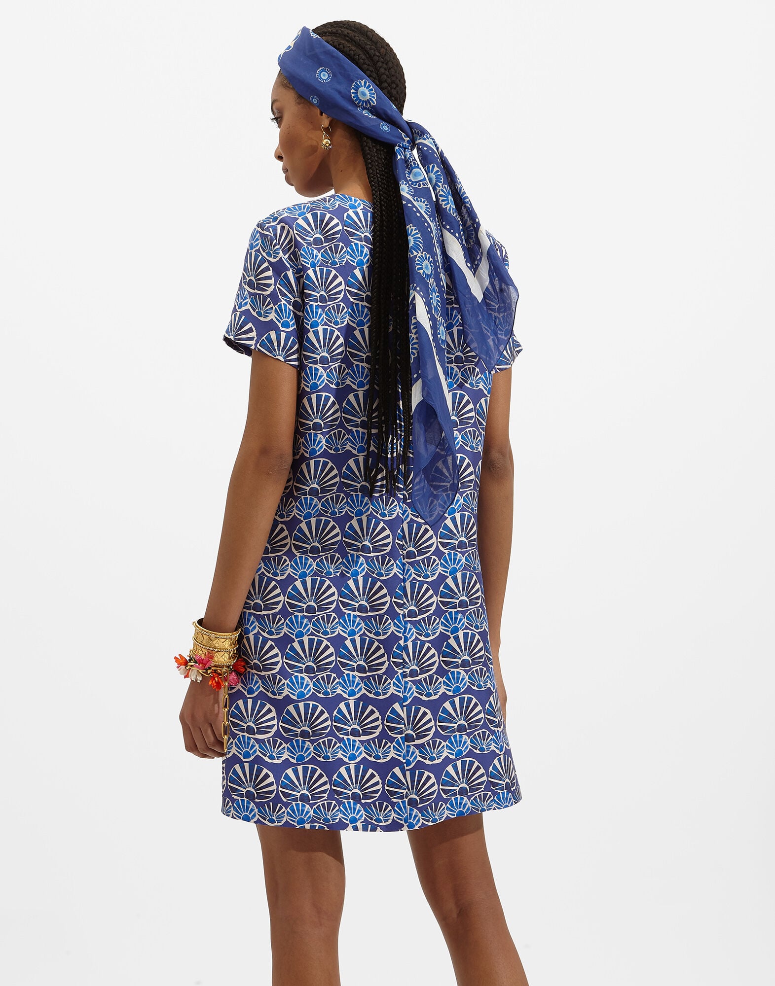 Mini Swing Dress La DoubleJ: Conchiglie Mini Swing Dress La DoubleJ: Conchiglie DRE0963SIL006