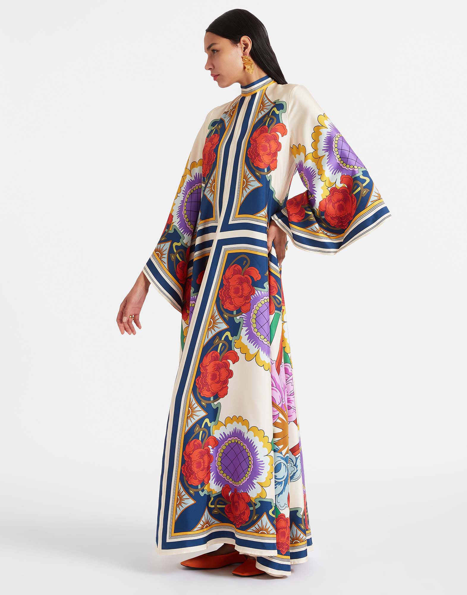 Magnifico Dress La DoubleJ: Taormina Placée Rust DRE0232SIL006
