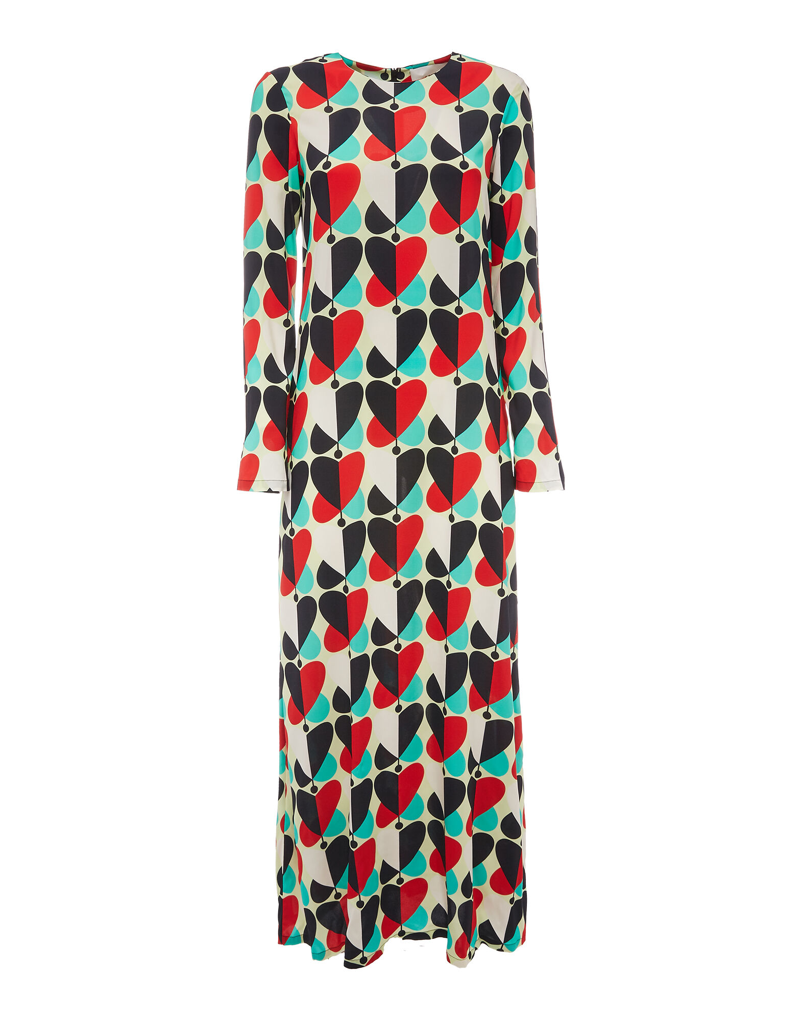 Long Sleeve Swing Dress La DoubleJ: Farfalle Rosso Long Sleeve Swing Dress LaDoubleJ: Farfalle Rosso DRE0184VIS001