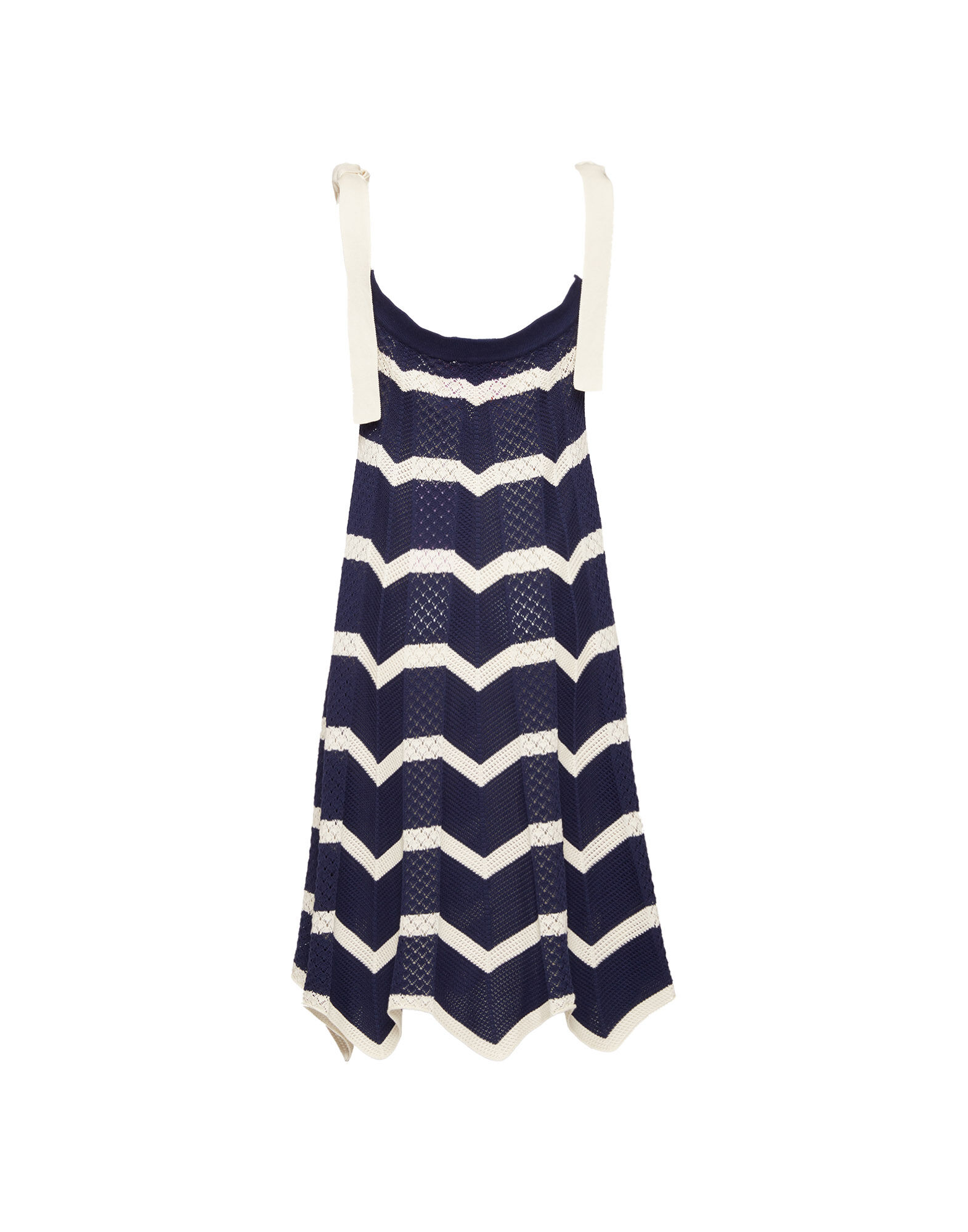 Chevron Dress La DoubleJ: Navy / Avorio DRE0509KNI079