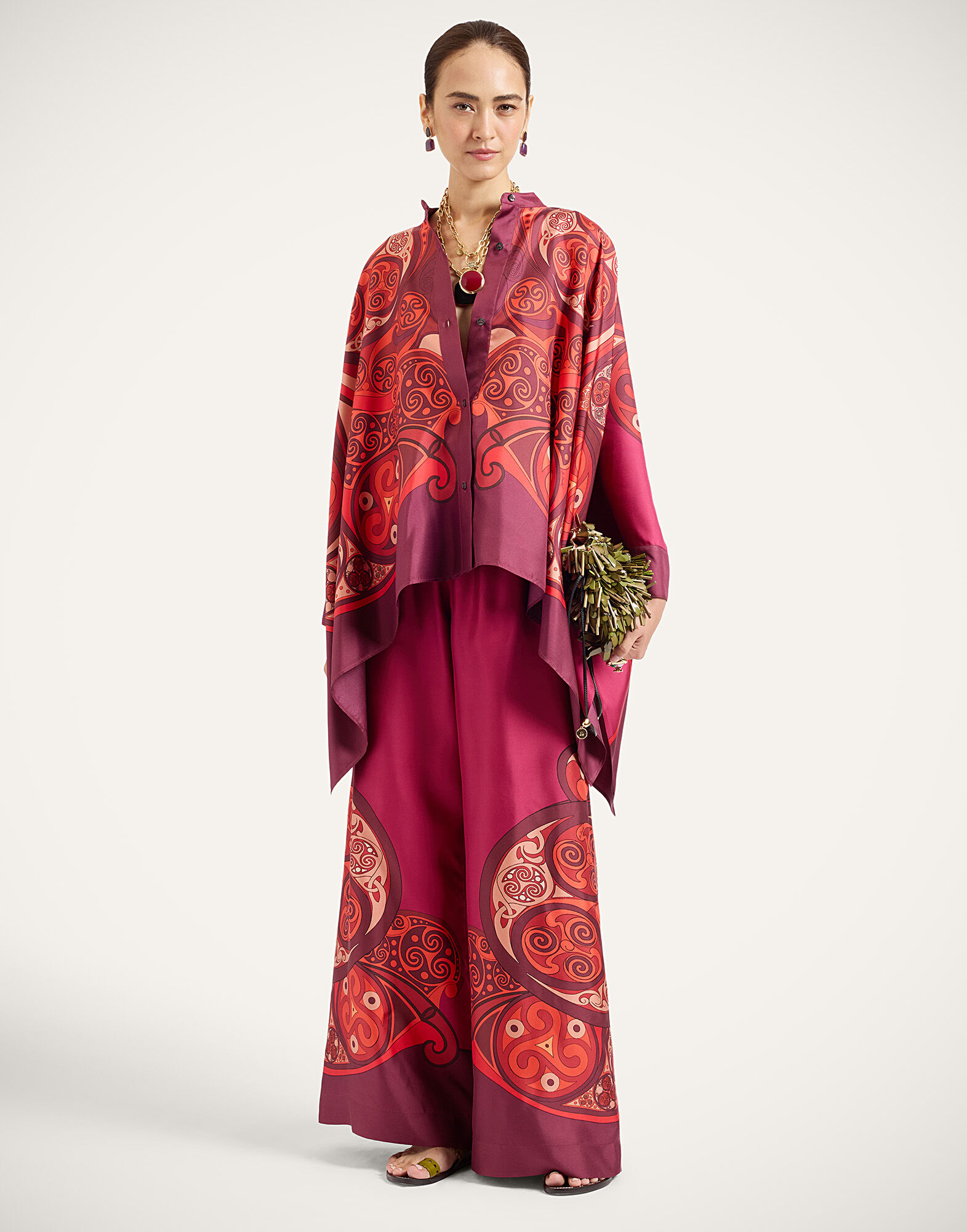 Foulard Shirt La DoubleJ: Alchemy Placée Dark Red SHI0059SIL001