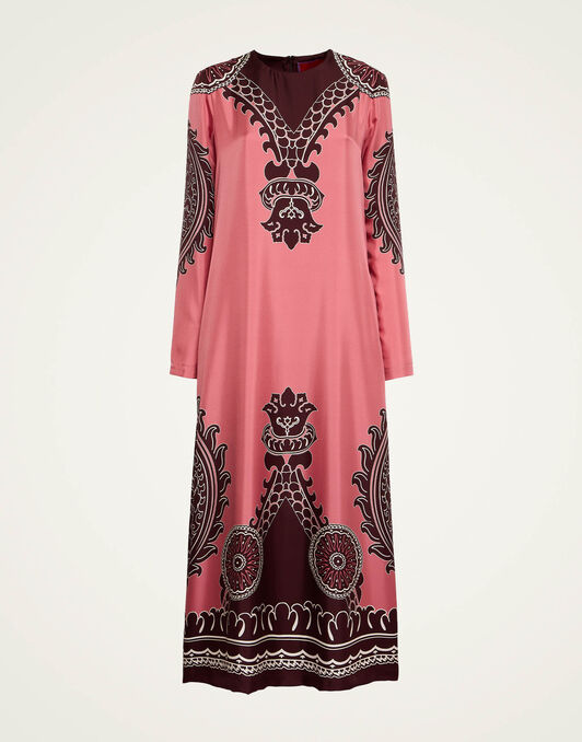 Long Sleeve Swing Dress La DoubleJ: Oltrarno Placée Pink DRE0231SIL006