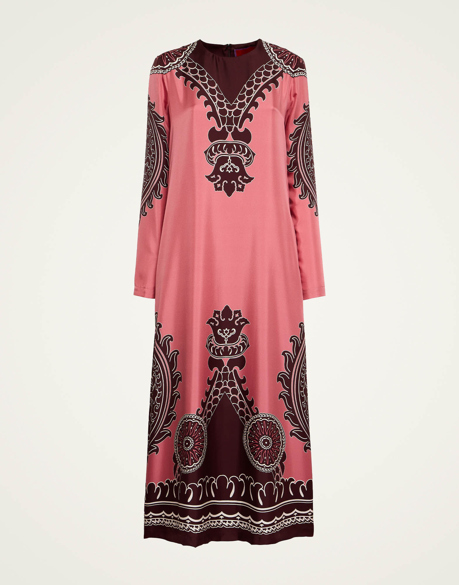 Long Sleeve Swing Dress La DoubleJ: Oltrarno Placée Pink DRE0231SIL006