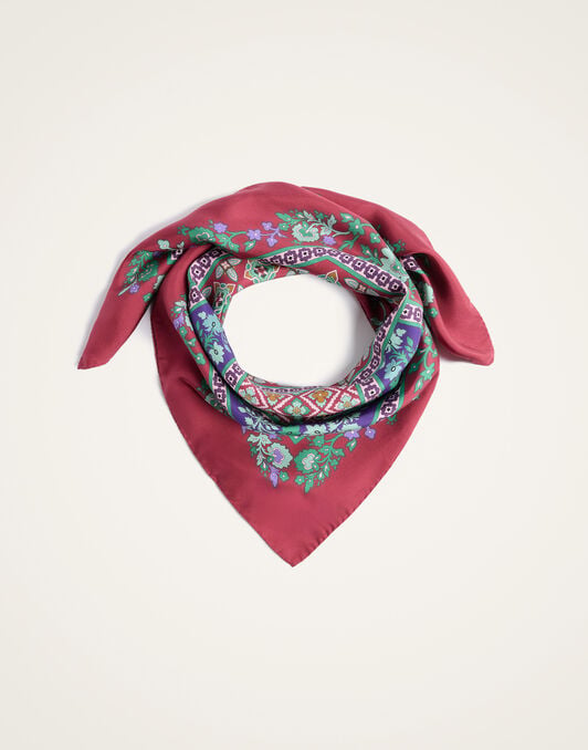 Foulard 90 La DoubleJ: Regalia Placée Red Foulard 90 La DoubleJ: Regalia Placée Red SCA0067SIL006
