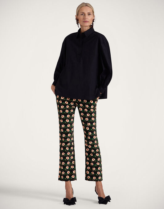 Poet Shirt La DoubleJ: Solid Black Poet Shirt La DoubleJ: Solid Black SHI0055COT059