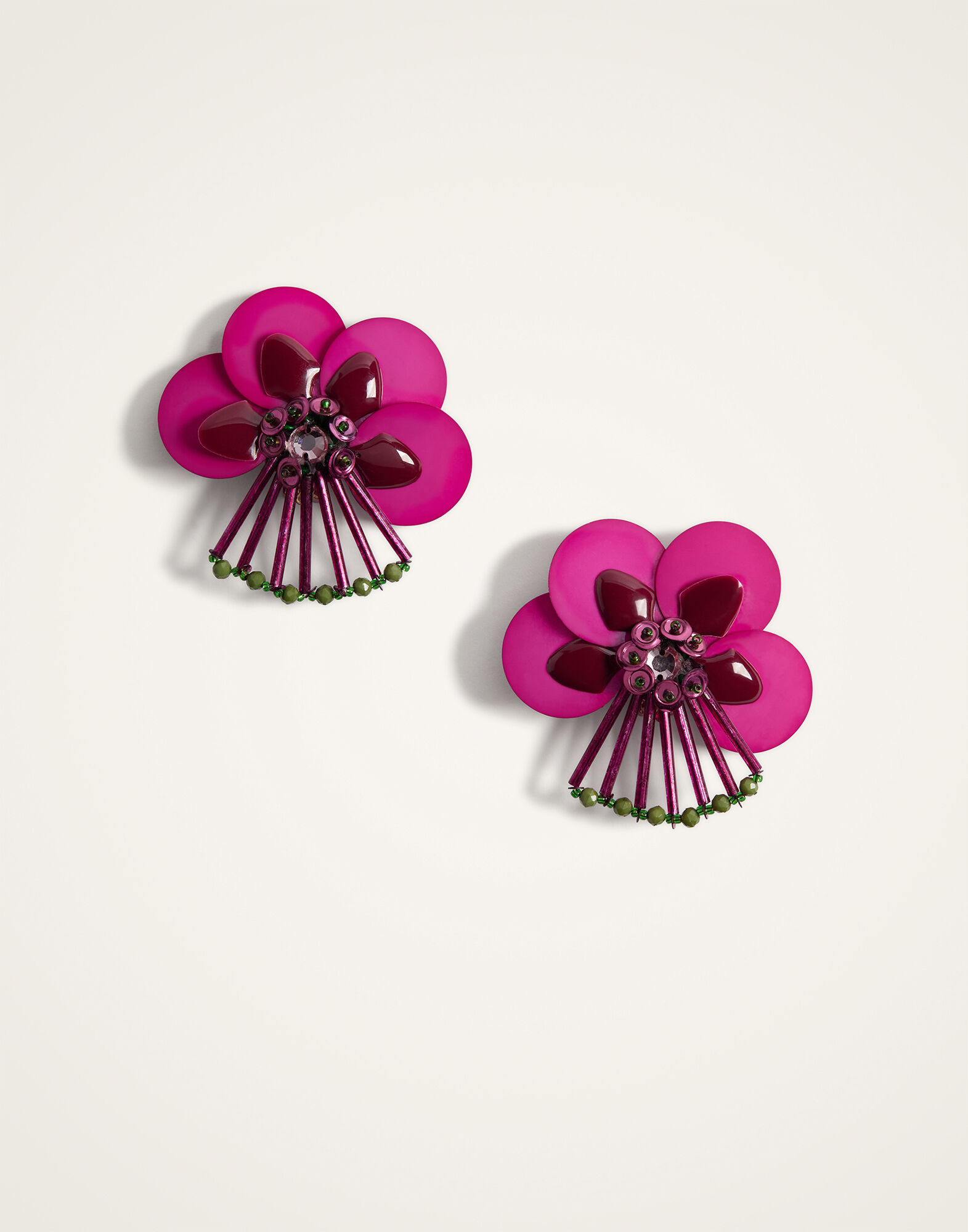 Petal Earrings La DoubleJ: Burgundy Petal Earrings La DoubleJ: Burgundy EAR0089EMB222
