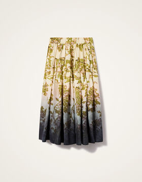 Gala Skirt La DoubleJ: Oasis Ombré Placée Green & Black SKI0202LIN014