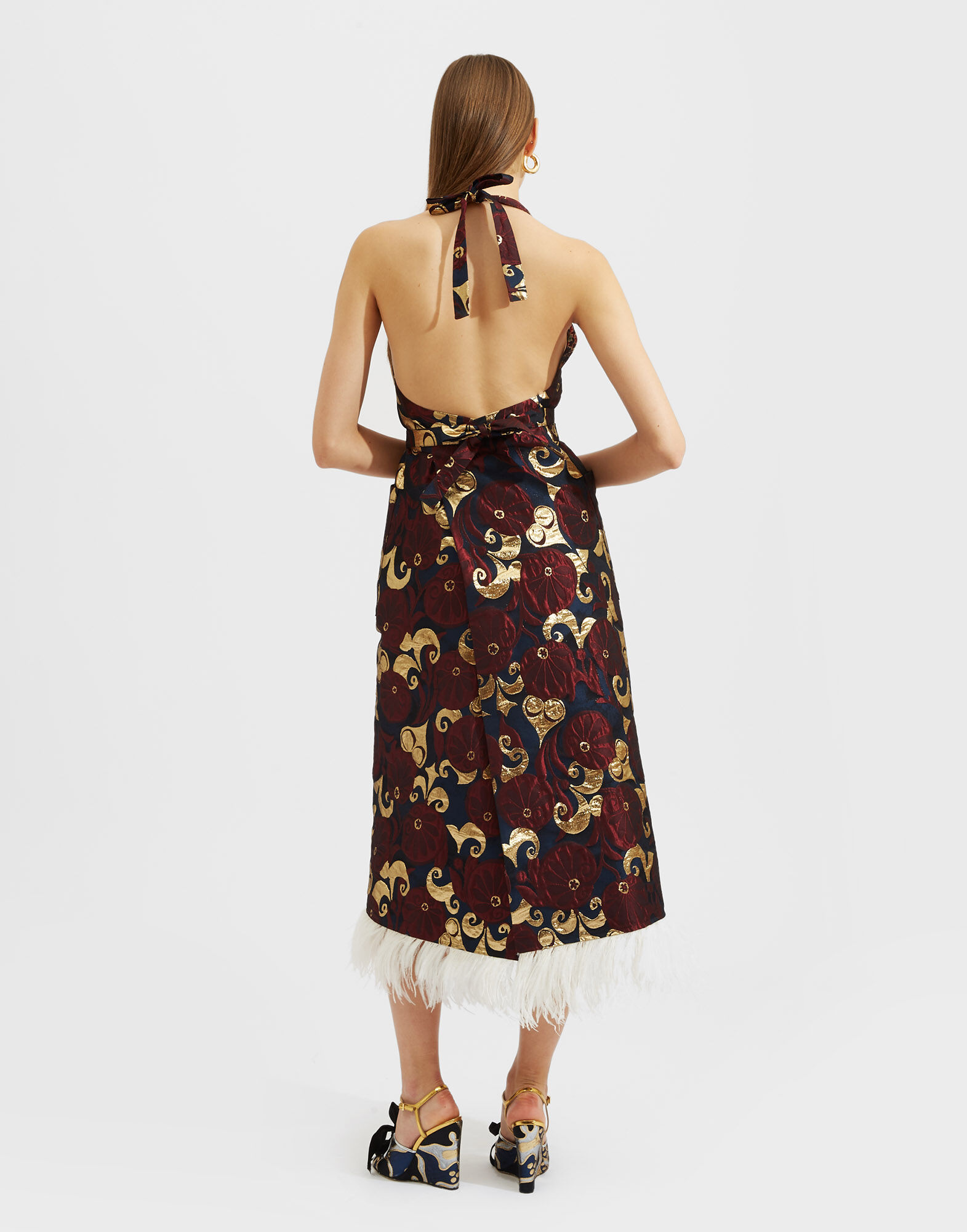 Apron Dress La DoubleJ: Moonflower Gold Apron Dress La DoubleJ: Moonflower Gold DRE0572JCQ051