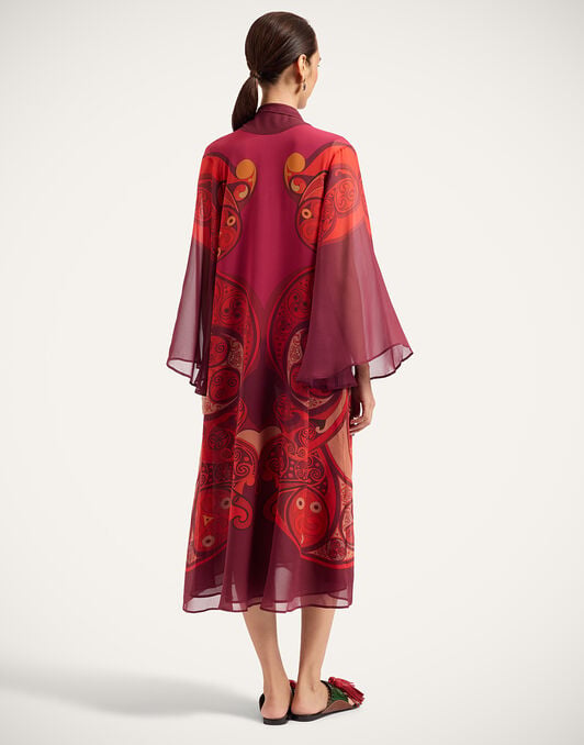 Midi Magnifico Dress La DoubleJ: Alchemy Placée Dark Red Midi Magnifico Dress La DoubleJ: Alchemy Placée Dark Red DRE0788SIL028