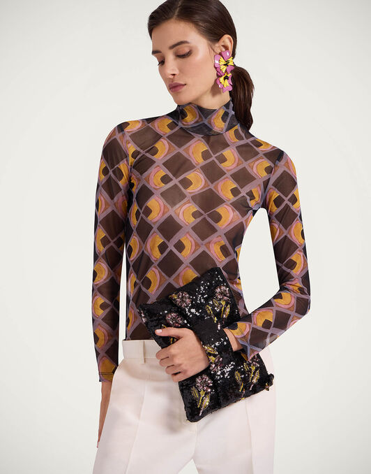 Ruffle Pochette La DoubleJ: Mayfair Black BAG0071PAI007