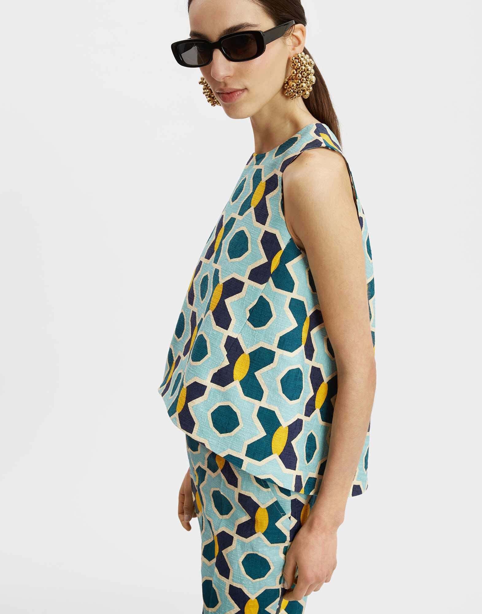 La Scala Top La DoubleJ: Plaza Light Blue La Scala Top La DoubleJ: Plaza Light Blue TOP0016COT005